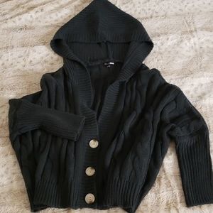 Oversized Crop Sweater (Forest Green)